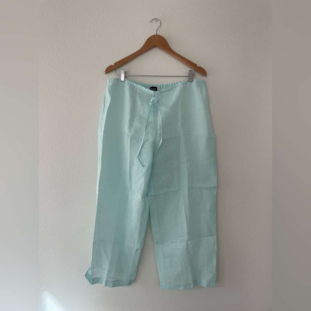 Eileen Fisher Women’s Aqua Linen Pant